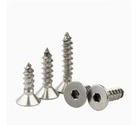 5-100 pezzi in acciaio inossidabile 304 M2 M2.3 M3 M4 M5 M6 M8 Vite autofilettante a testa svasata esagonale piatta Vite for legno(16mm,M5 10pcs)