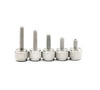 5-100 pezzi Viti a testa zigrinata a grana dritta M2 .5 Bulloni for pomelli in acciaio inossidabile(M2.5 x 6mm,30pcs)