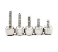 5-100 Pz Viti a testa zigrinata a grana dritta M2 M2.5 Bulloni con manopola in acciaio inossidabile for calibri a corsoio Lunghezza 4-12mm(M2.5 X 10mm,5 Pcs)