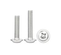 5-100pcs M1.4/M1.7/M2/M2.5/M3/M3.5/M4/M5/M6 Viti autoaggancianti con testa rotonda a fessura incrociata tipo-PWB in acciaio al carbonio, M2x5mm