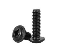 5-100pcs M1.4/M1.7/M2/M2.5/M3/M3.5/M4/M5/M6 Viti autoaggancianti con testa rotonda a fessura incrociata tipo-PWB in acciaio al carbonio, M6x16mm