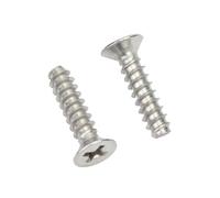 5-100pcs M1/M1.2/M1.4/M1.7/M2/M2.2/M2.6/M3/M3.5/M4/M5/M6 Viti autoaggancianti con punta piatta, testa incassata a fessura incrociata in acciaio inoxydabile, M5x35mm