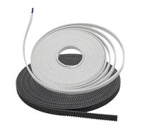 5/10M GT2 Cintura PU Filo di Acciaio Puleggia GT2-6mm Cinghie di Gomma Sincrone Aperte Larghezza 6mm for Parti della Stampante 3D CNC FAI DA TE(White PU Steel Wire,(GT2-6mm)-10Meters)