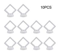 5/10PCS 3D Galleggiante Telaio Sostegno Scatola Trasparente Gioie Anello Monete