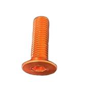 5-10pcs DIN7991 M3 M4 M5 M6 M8 *6/8/10/12/16/20/25/30 Anodized Colorful Aluminum Flat Hex Socket Countersunk Head Screw(Orange,M4X10 10PCS)