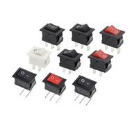 5/10PCS KCD11 Interruttore A Bilanciere 10 * 15mm Interruttore A Pulsante ON-OFF/ON-OFF-ON 2 Spilli/3 Spilli 3A 250VAC/6A 125VAC 10x15mm(3Pin L-type black,5PCS)