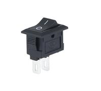 5/10PCS KCD11 mini barca interruttore pulsante di accensione 10 * 15mm push rocker 3Pin/2 Pin 2 marce, 250V/3A snap-in on/off(Black,5PCS)