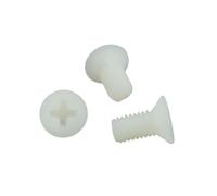 5-10pcs M2.5/M3/M4/M5/M6/M8 viti elettroniche isolate in nylon bianco con testa incastonata e fessura a croce, M3x6mm