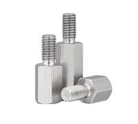5-10pcs M2/M2.5/M3/M4/M5/M6 Viti distanziali da maschio a femmina in acciaio inossidabile con esagono incassato, M6x8+8mm(5pcs)