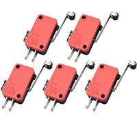 5/10pcs Micro SPDT On Off Interruttore momentaneo Interruttore di fine corsa 1NO1NC Leva a rulloV-155 V-156-1C25 (Color : V-15-1C25, Size : 5pcs)(V-156-1c25,5pcs)