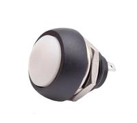 5/10pcs PBS 33B Mini Samll Plastic Push Button Round Head ON OFF Momentary Switch 2 Pin 12mm Waterproof Power Reset Non-locking(White,10pcs)
