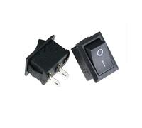 5/10Pcs Push Button Switch 10x15mm SPST 2Pin 3A 250V KCD11 Snap-in on/Off Rocker Switch 10MM*15MM Black Red and White BIANMTSW(2p,One Size)
