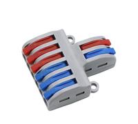 5/10PCS SPL-42 2 In 4/6 Out Mini Connettore rapido veloce del cavo Connettore universale del cavo di cablaggio Push-in Morsettiera del conduttore LED(SPL-62,10 PCS)
