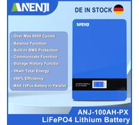 5.12KWh LiFePO4 Batteria 100Ah 51.2V BMS Batteria Solare Sistema Solare Barca RV