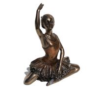 5.13 Inch Ballerina - Warming Up Cold Cast Bronzed Figurine