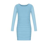 5-15 Anni Abito a Maniche Lunghe Elegante per Ragazza Vita Alta Mesh a Contrasto Abiti da Principessa per Festa in Tulle Abiti da Sposa Completi Scolastici Abbigliamento Bambine