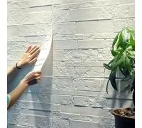 5-15 pz 35 cm x 35 cm 3D autoadesivo adesivo da parete in tinta unita impermeabile fai da te soggiorno sfondo modello di mattoni decorazioni per la casa