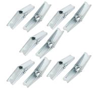 5/16" Dia Female Thread Spring Loaded Hollow Wall Anchor Toggle Wing Nut 10pcs