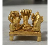 5.1x5.1cm Shiv Parivar Ottone Idolo Set Shiva Shakti Puja Statua per Mantra Jaap