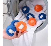 5/2/10 Palline riutilizzabili per rimuovere i peli di animali domestici per l'asciugatrice, colori e stili casuali, aiutano a ridurre le pieghe e a risparmiare tempo di asciugatura. 10 pezzi (colore c