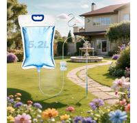 5,2 L Sacca per irrigazione a goccia automatica regolabile, dispositivo di irrigazione a spruzzo per piante da interno/esterno 1 su 1,1 su 2,Gancio per sacchetto raccogligocce,1 su 3,1 su 4ABS