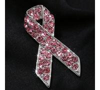 5/2 pezzi Spille di cristallo lucido a forma di nastro, spille di consapevolezza del cancro al seno per le donne, spille a nastro rosa rubino per la speranza dell'AIDS, accessori per decorare capi d'a