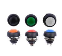 5/20/100 pezzi 12 mm interruttore a pulsante momentaneo PBS-33B interruttore rotondo autoripristinante SPST NO 2 pin 1 A DC 12 V(Orange Reset,5PCS)
