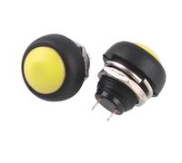 5/20/100 PEZZI 12mm Pulsante Momentaneo PBS-33B Interruttori Rotondi Ripristino Automatico SPST NO 2Pin 1A DC12V (Yellow Locking,100PCS)