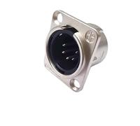 5/20/100 pezzi 3/4/5 pin maschio e femmina connettore jack audio for microfono da pannello contatto in rame connettore XLR presa in metallo(5Pin Male,5PCS)