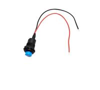 5/20/100 pezzi Interruttore a pulsante rotondo da 12 mm con cavo da 20 cm Interruttore a pulsante autobloccante non bloccante DS-428/427/425 con ripristino automatico(Momentary Blue,5PCS)