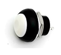 5/20/100 pezzi PBS-33B 2 pin mini interruttore 12 mm 12 V 1 A impermeabile interruttore a pulsante momentaneo blocco di ripristino Pulsante Di Avvio Pulsante Momentaneo (White Reset,5PCS)