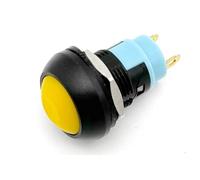 5/20/100 pezzi PBS-33B 2 pin mini interruttore 12 mm 12 V 1 A impermeabile interruttore a pulsante momentaneo blocco di ripristino Pulsante Di Avvio Pulsante Momentaneo (Yellow Locking,5PCS)