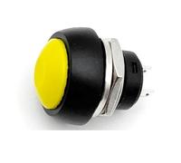 5/20/100 pezzi PBS-33B 2 pin mini interruttore 12 mm 12 V 1 A impermeabile interruttore a pulsante momentaneo blocco di ripristino(Yellow Reset,5PCS)