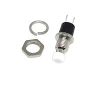 5/20/100 Pz 7mm Interruttore a pulsante momentaneo, PBS-110 NO NC Auto reset ON OFF Microinterruttore for controllo elettronico del circuito fai da te(PBS-110 NO White,100pcs)
