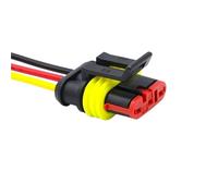 5/20/100 set di connettori elettrici for automobili AMP, spina impermeabile, terminale 1-6 PIN, conversione HID, presa maschio-femmina con filo da 15 cm(2p Whole Set,20 Sets)