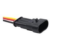 5/20/100 set di connettori elettrici for automobili AMP, spina impermeabile, terminale 1-6 PIN, conversione HID, presa maschio-femmina con filo da 15 cm(3p Male 282105-1,20 Sets)