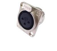 5/20/100PCS 3/4/5pin Maschio Femmina Pannello Audio Microfono Jack Spina Connettore Contatto in Rame Connettore XLR in metallo Canon(3Pin Female,100PCS)