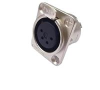 5/20/100PCS 3/4/5pin Maschio Femmina Pannello Audio Microfono Jack Spina Connettore Contatto in Rame Connettore XLR in metallo Canon(4Pin Female,5PCS)