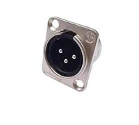 5/20/100PCS 3/4/5pin Maschio Femmina Pannello Audio Microfono Jack Spina Connettore Contatto in Rame Connettore XLR in metallo Canon(3Pin Male,100PCS)