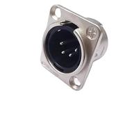 5/20/100PCS 3/4/5pin Maschio Femmina Pannello Audio Microfono Jack Spina Connettore Contatto in Rame Connettore XLR in metallo Canon(4Pin Male,5PCS)