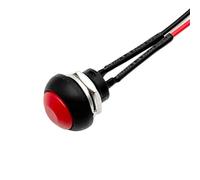 5/20/100PCS Interruttore a pulsante da 12 mm ON OFF PBS-33B Interruttore rotondo con ripristino automatico(Red Reset,5PCS)