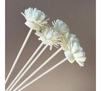 5/20/50 pezzi Set di bastoncini diffusori di profumo e fiori in schiuma bianca, bastoncini diffusori di profumo in schiuma profumata, bastoncini diffusori di fragranza in fibra, accessori per la decor