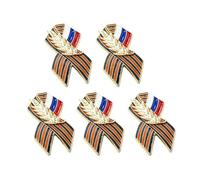 5/20/50PCS Russo Lapel Pin Lega Zn Unione Sovietica Tema Spilla con Nastro & Orecchio di Grano Design Evento Accessorio, One Size, come descritto