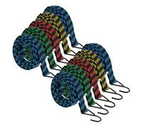 5 - 20 cinghie elastiche lunghe da 2 m, resistenti elastiche, con ganci, antiscivolo, piatte per passeggino, moto, auto, rack per bicicletta, campeggio e cargo (10 pezzi)