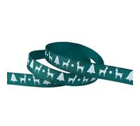 5/20 iarde 10 mm nastro natalizio stampato in poliestere grosgrain nastri per decorazioni, per capelli, nastri per artigianato-019-20 iarde