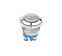 5/20 pezzi 16mm interruttore a pulsante in metallo con reset momentaneo, design a testa sferica piatta alta con terminale a vite for campanello auto elettronico fai da te(High Head,100pcs)