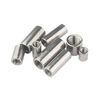 5-20 pezzi Dado di collegamento cilindrico M3 M4 M5 M6 M8 M10 M12 M14 304 Estensione in acciaio inossidabile Addensare Dado di accoppiamento for giunto a colonna rotonda(OD6xM3x8 (20pcs))