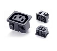 5/20 pezzi di presa corrente CA con interruttore a bilanciere IEC 320 C13 C14 3 pin maschio femmina connettore elettrico fusibile 250 V 10 A e spia rossa(AC-05F,5PCS)