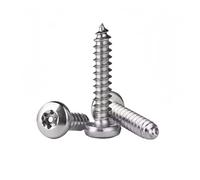 5/20 pezzi M2.9 M3.5 M4.2 .8M6.3 304 in acciaio inossidabile a sei lobi, testa tonda e perno autofilettanti for legno(10pcs M4.8x19mm)