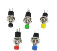5/20 PZ 7 MM Interruttore a Pulsante Momentaneo Interruttore di Reset PBS-110 Normalmente Aperto NO NC Premere il Micro Interruttore Momentaneo ON OFF(PBS-110 NO Green,20PCS)